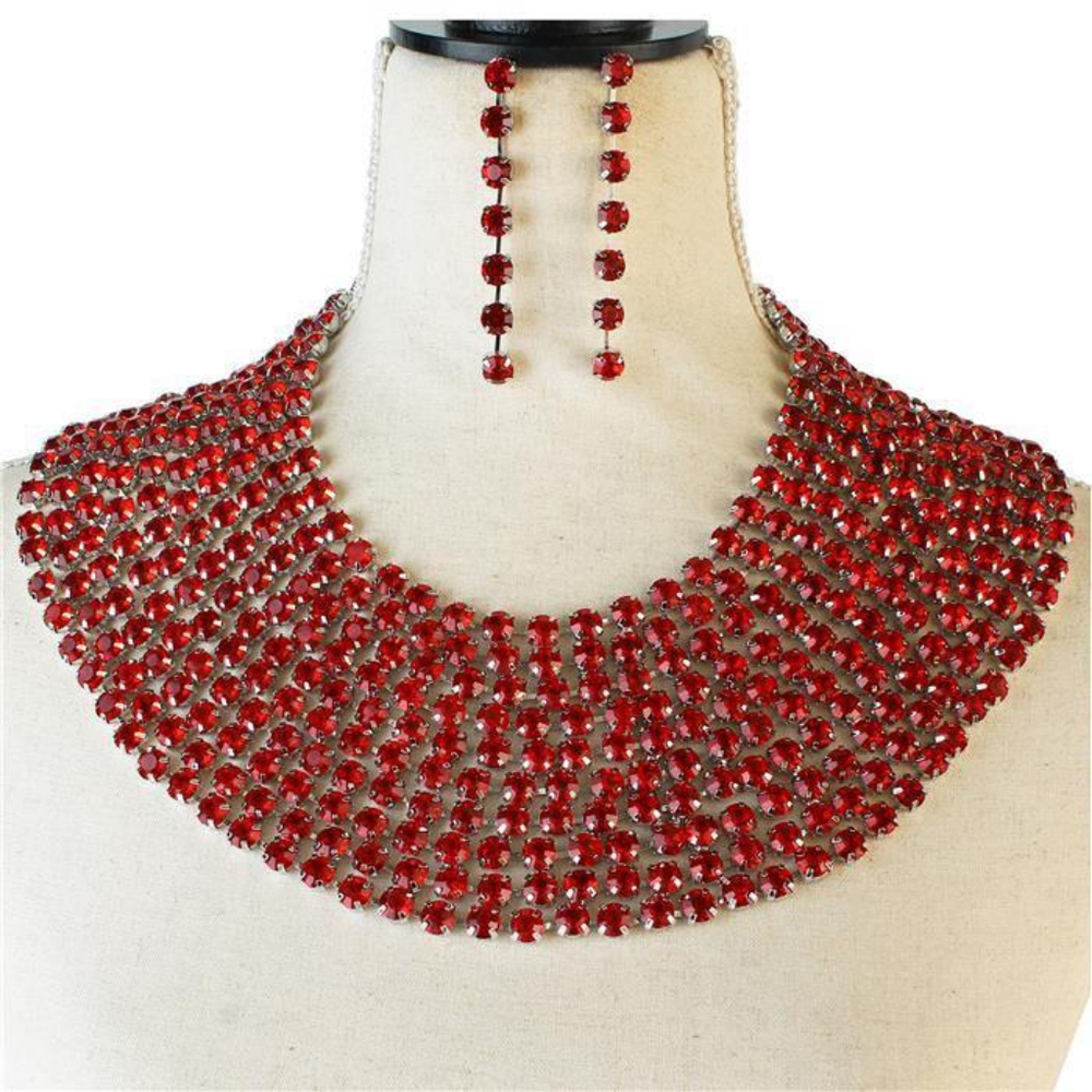 Rhinestone Necklace Set